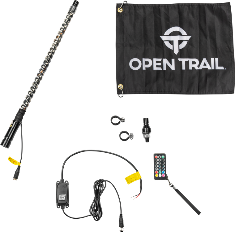 Open Trail - 2 Foot Rgb Led Whip Flag - DNA102-2FT