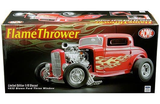 Acme 1:18 Flame Thrower - 1932 Ford Three-window (red) - Diecast