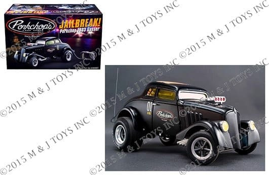 Acme 1:18 Porkchop Jailbrek -1933 Willys Gasser Black - Diecast