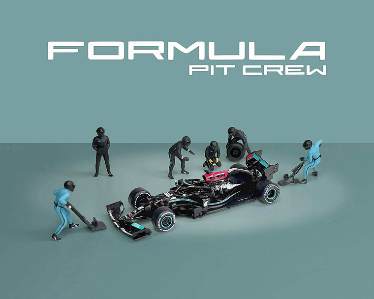 American Diorama 1:64 Figures Formula Pit Crew - Team Black - Mijo Exclusives - Diecast