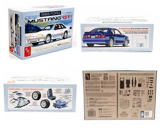 Amt Model Kit 1:25 1988 Ford Mustang Gt - Diecast