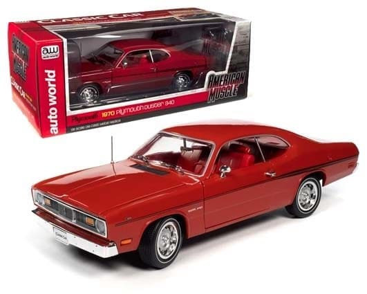 Auto World 1:18 1970 Plymouth Duster 340 Hardtop (red) - Hemmings - Diecast