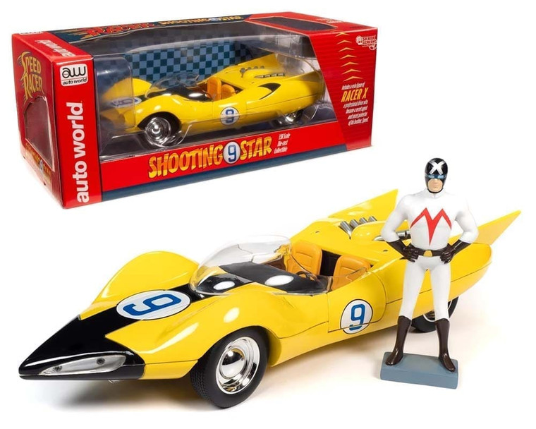 Auto World 1:18 Speed Racer Shooting Star W/ Racer X Figure - Diecast
