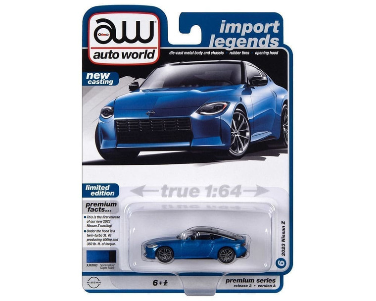 Auto World 1:64 2023 Nissan Z - Blue - Premium 2023 Release 3 Version A - Diecast
