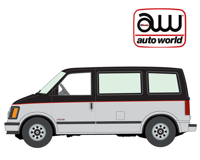 Auto World 1:64 2026 Premium Release 4a - 1985 Chevrolet Astro Van - Maroon With Silver - Diecast