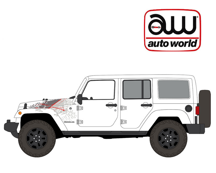 Auto World 1:64 2026 Premium Release 4a - 2016 Jeep Wrangler Backcountry Edition - White - Diecast