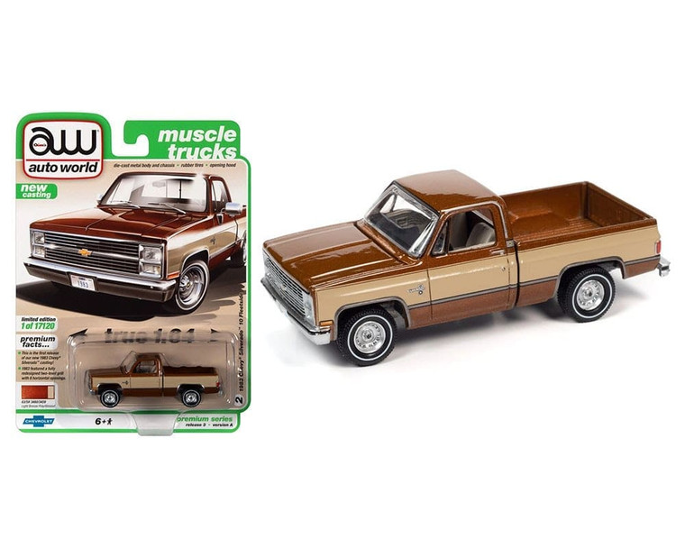 Aw 1:64 Chevy 1983 Silverado 10 2-tone Bronze - Diecast