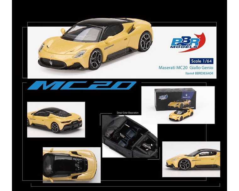 Bbr Models 1:64 Maserati Mc20 Giallo Genio - Diecast