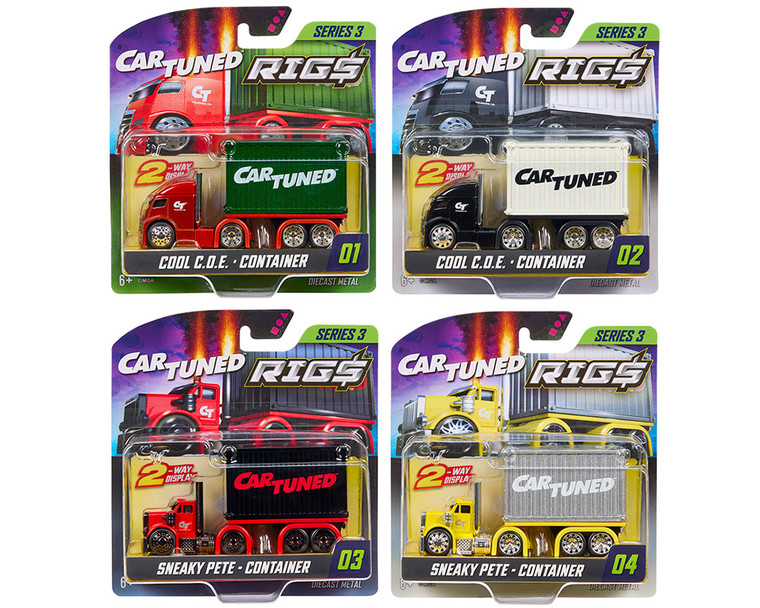 Cartuned 1:64 Container Rigs Series 3 Assortment - Diecast