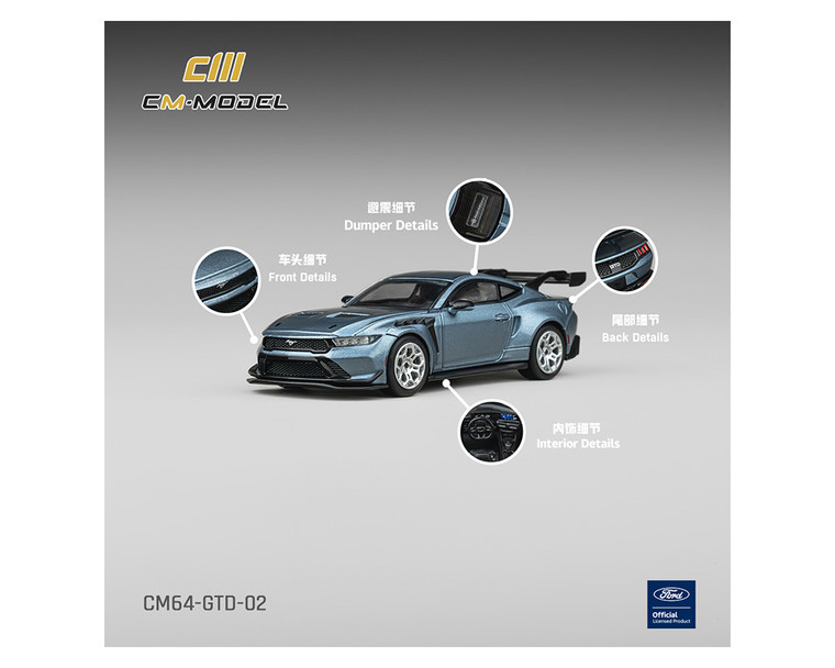 Cm Model 1:64 Ford Mustang Gtd- Indulgent Blue - Limited Edition - Diecast