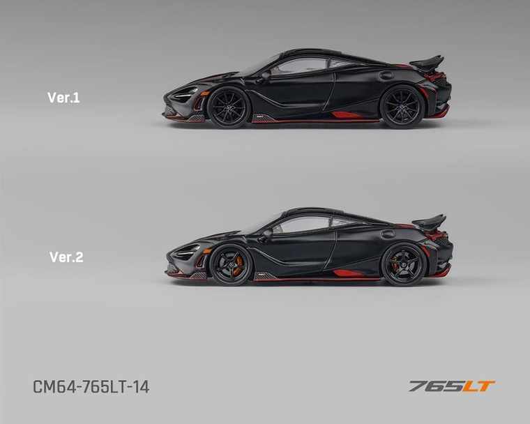 Cm Model 1:64 Mclaren 765lt - Matte Black -limited Edition - Diecast