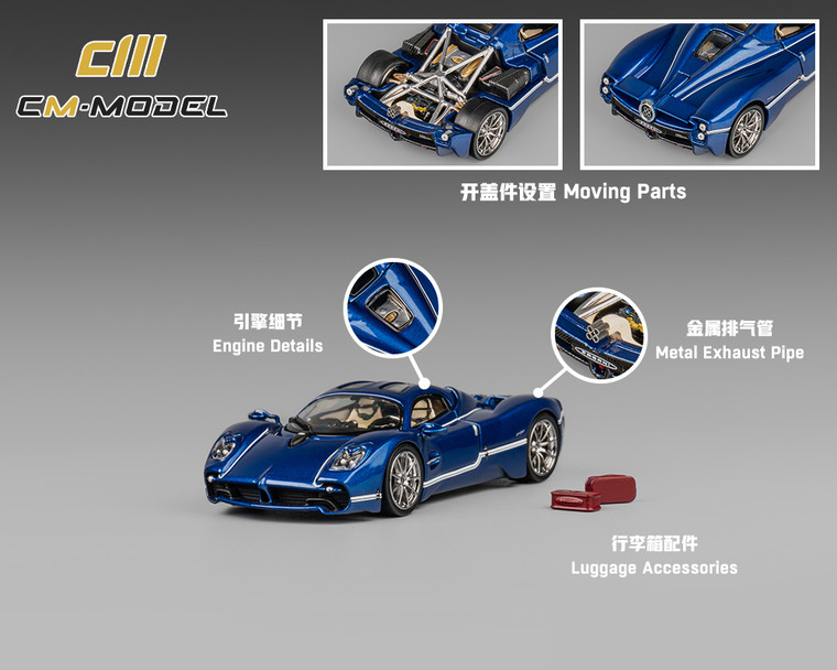 Cm Model 1:64 Pagani Utopia - Metallic Blue - Diecast