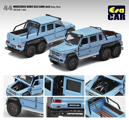 Era Car 1:64 Mercedes-benz G63 Amg 6x6 Baby Blue Special Edition - Diecast