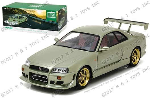 Greenlight 1:18 Artisan Collection - 1999 Nissan Skyline Gt-r (r34) Green - Diecast
