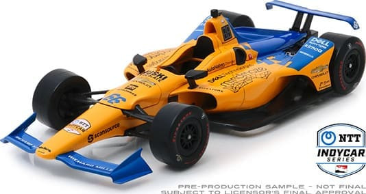 Greenlight 1:18 Indycar 2019 Mclaren Racing Dell Technologies Mindmaze #66 Fernando Alonso - Diecast