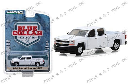Greenlight 1:64 Blue Collar Collection Series 4 - 2018 Chevrolet Silverado 1500 (white) - Diecast
