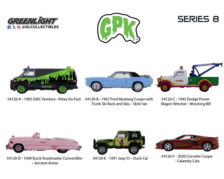 Greenlight 1:64 Garbage Pail Kids Series 8 - 6 Assortment - Diecast