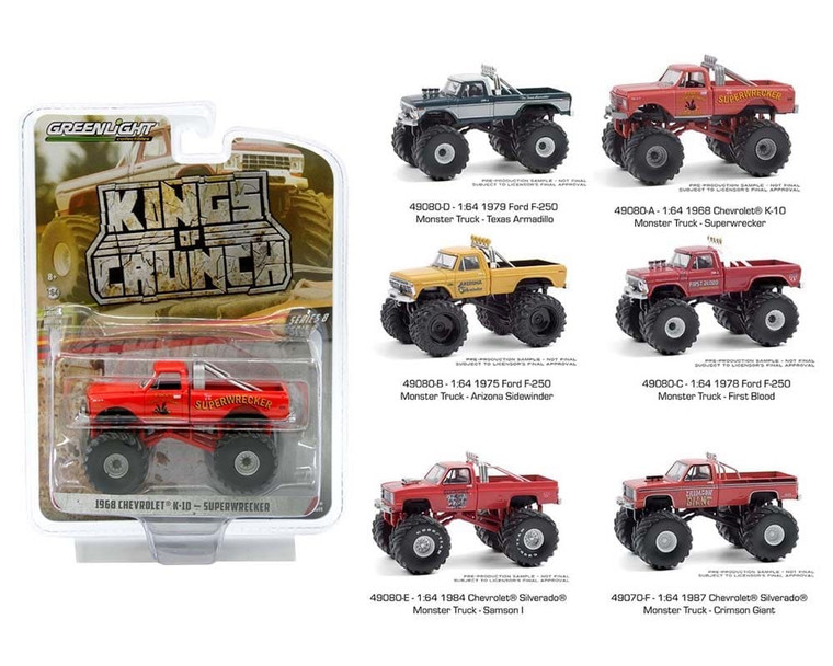 Greenlight 1:64 Kings Of Crunch Series 8 Assortment (6 Styles) - Diecast