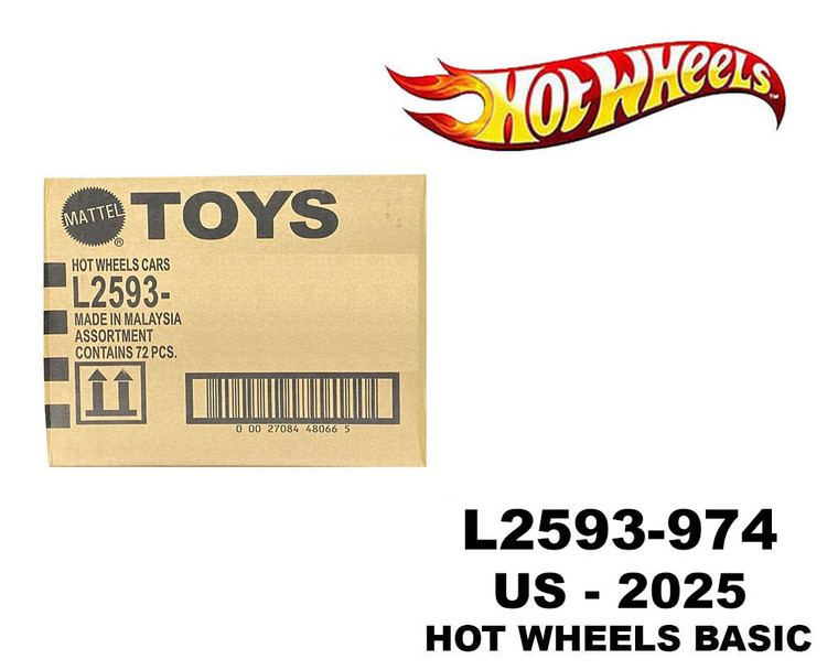 Hot Wheels 1:64 Basic Cars Usa Assortment 2025 P Factory Sealed Case - Diecast
