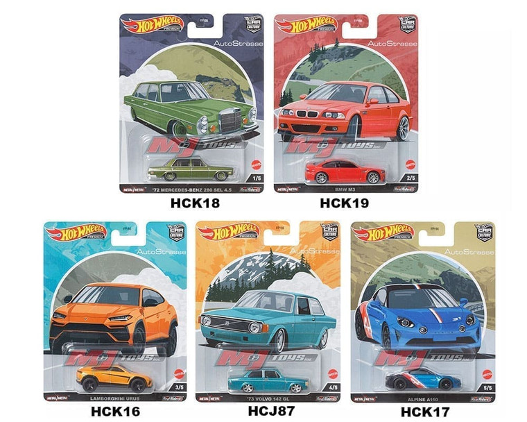 Hot Wheels 1:64 Car Culture Q Case 2022 Auto Strasse Assortment Solid Pack Cases - Diecast