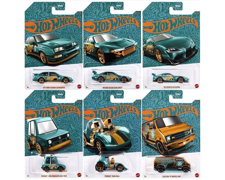 Hot Wheels 1:64 Pear & Chrome 2024 F Case Assortment - Diecast