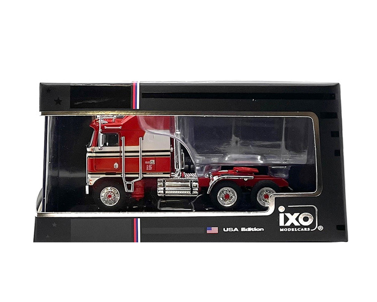 Ixo Models 1:64 1976 Kenworth K100 Aerodyne Semi Truck - Red - Diecast