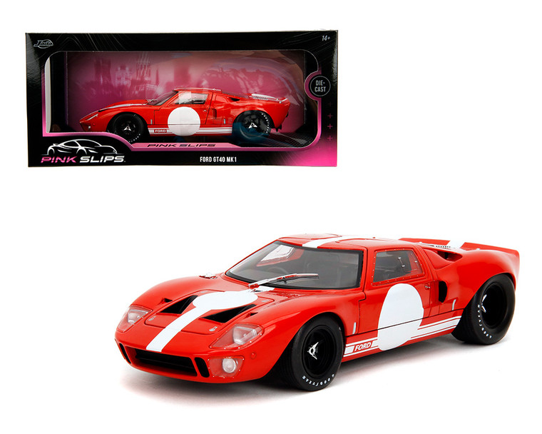 Jada 1:18 1968 Ford Gt40 Mk1 - Red - Pink Slips - Diecast