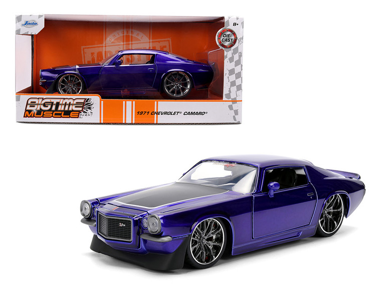 Jada 1:24 1971 Chevrolet Camaro - Purple - Bigtime Muscle - Diecast
