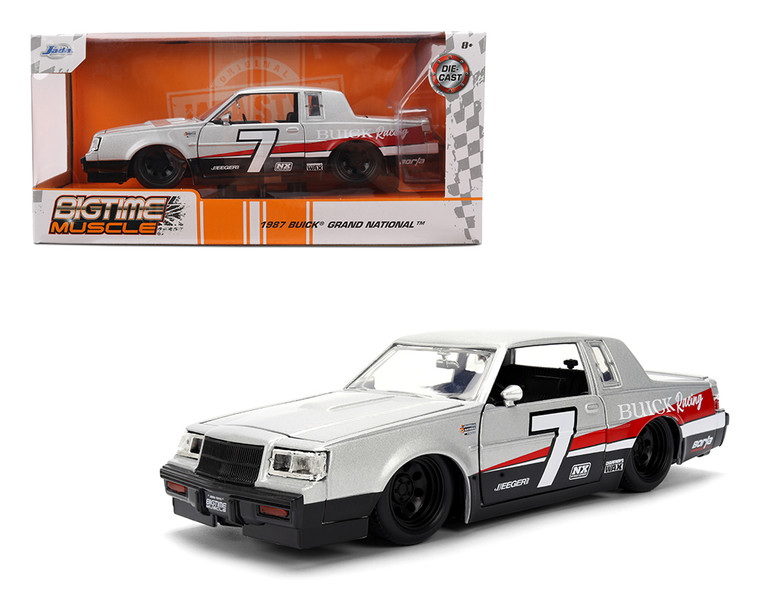 Jada 1:24 1987 Buick Grand National - Silver/black - Bigtime Muscle - Diecast