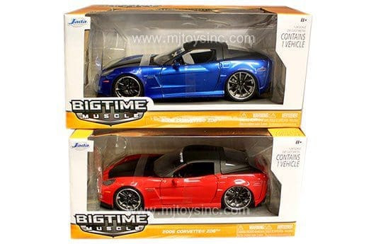 Jada 1:24 2006 Chevrolet Corvette Z06 (blue-red) - Big Time Muscle - Diecast