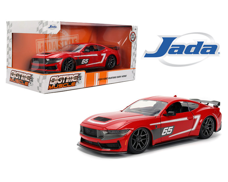Jada 1:24 2024 Ford Mustang Dark Horse - Red - Bigtime Muscle - Diecast