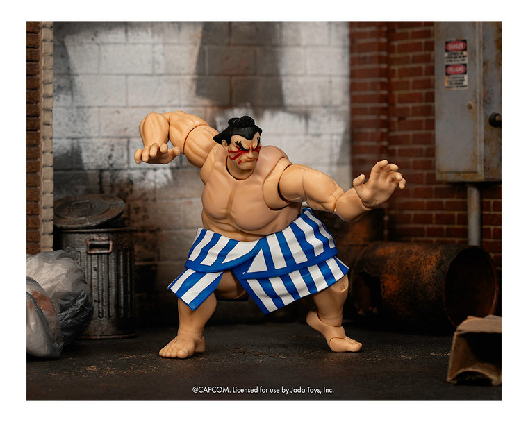 Jada Action Figure 6" Street Fighter 2 Deluxe The Final Challengers E. Honda - Diecast