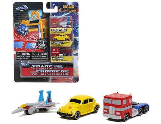 Jada Nano Hollywood Rides 3-pack 1.65" The Transformers - Diecast