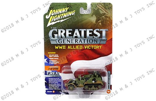 Johnny Lightning 1:64 The Great Generation Wwii Allied Victory - M16 Half Track ( 1:87 ) Dirty Version - Diecast