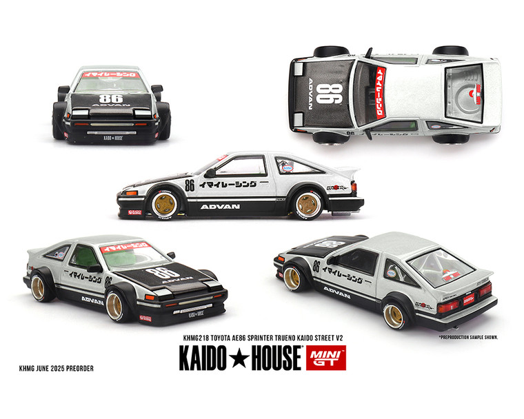 Kaido House X Mini Gt 1:64toyota Ae86 Sprinter Trueno Kaido Street V2- White - Diecast