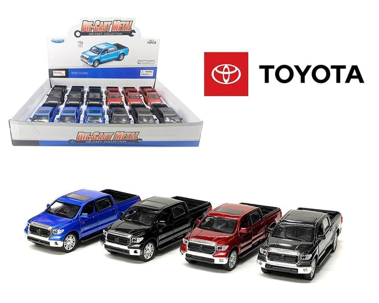 Kings Toy 1:36 Toyota Tundra - 4 Colors - Display Tray Set Of 12 - Diecast