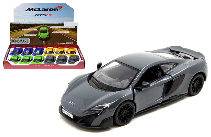 Kinsmart 1:36 Mclaren 675 Lt 5" - Display Tray Set Of 12 - Diecast