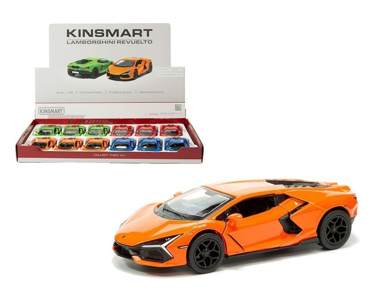 Kinsmart 1:38 Lamborghini Revuelto - Display Tray Set Of 12 - Diecast