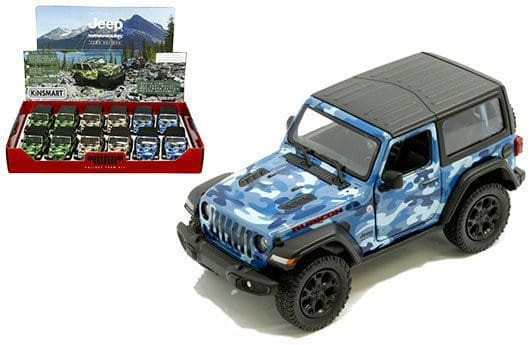 Kinsmart Display Tray - 1:34 2018 Jeep Wrangler Camo-edition With Black Top 5" - Diecast