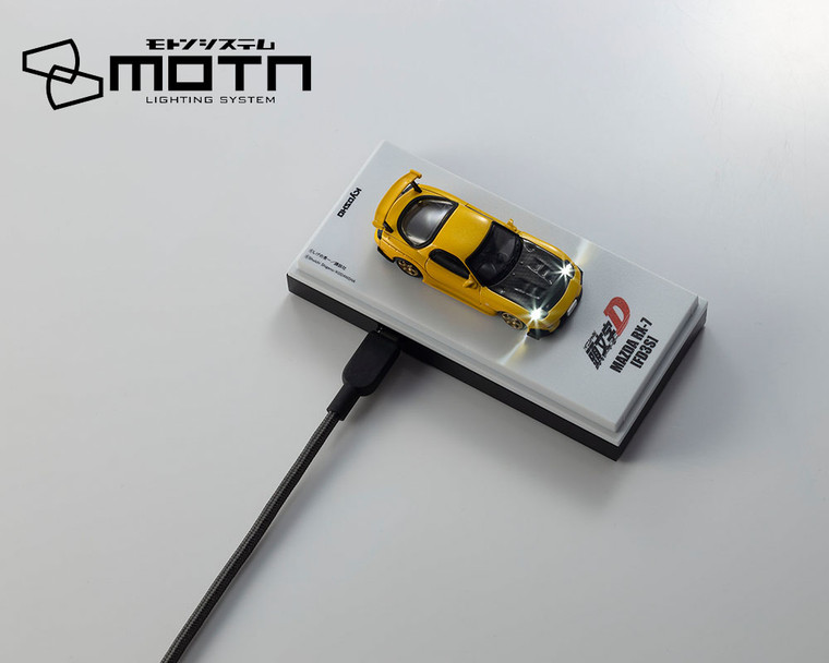 Kyosho 1:64 Initial D Mazda Rx7 (fd3s) With Led Motn Base Compatible - Limited Edition - Diecast
