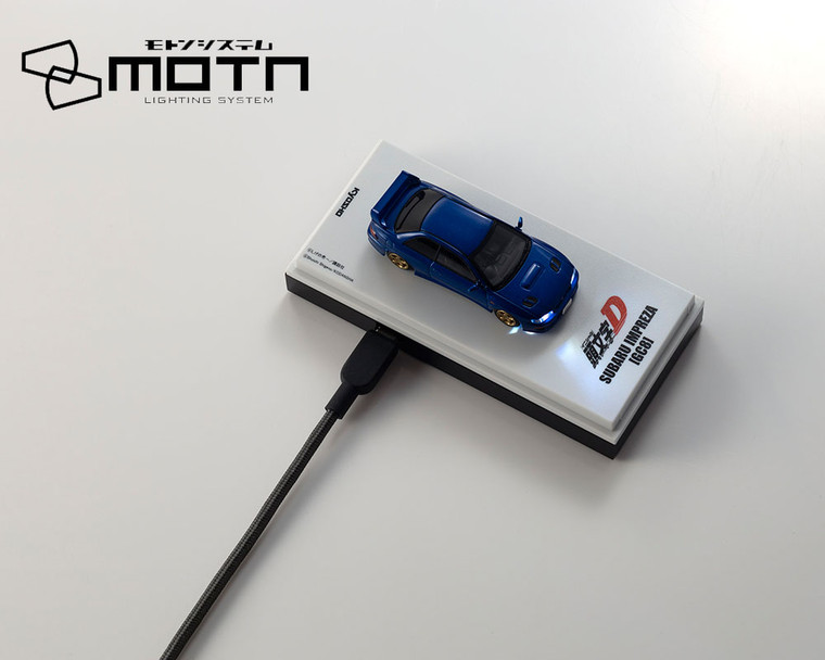 Kyosho 1:64 Initial D Subaru Impreza Wrx Sti With Led Motn Base Compatible - Limited Edition - Diecast