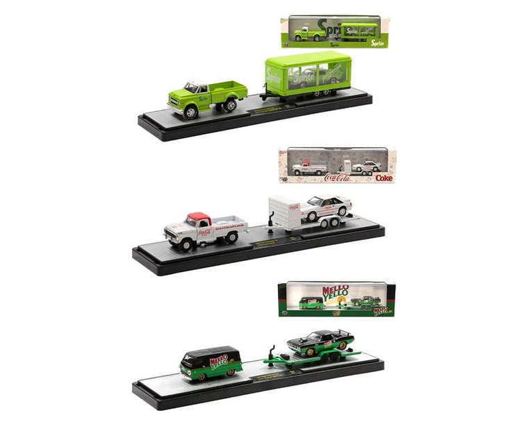 M2 Machines 1:64 Auto Haulers Mello Yellow & Coca Cola Release Tw08 Assortment 2021 - Diecast