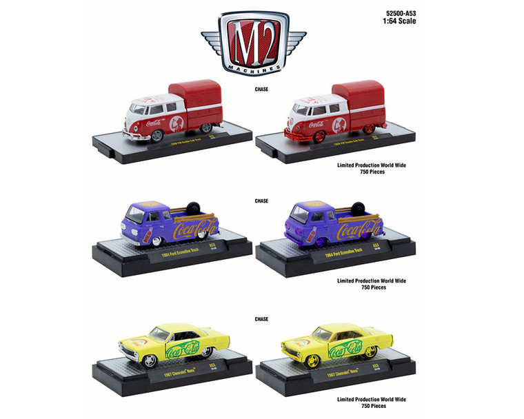 M2 Machines 1:64 Coca-cola 2025 Release A53 Assortment - Diecast