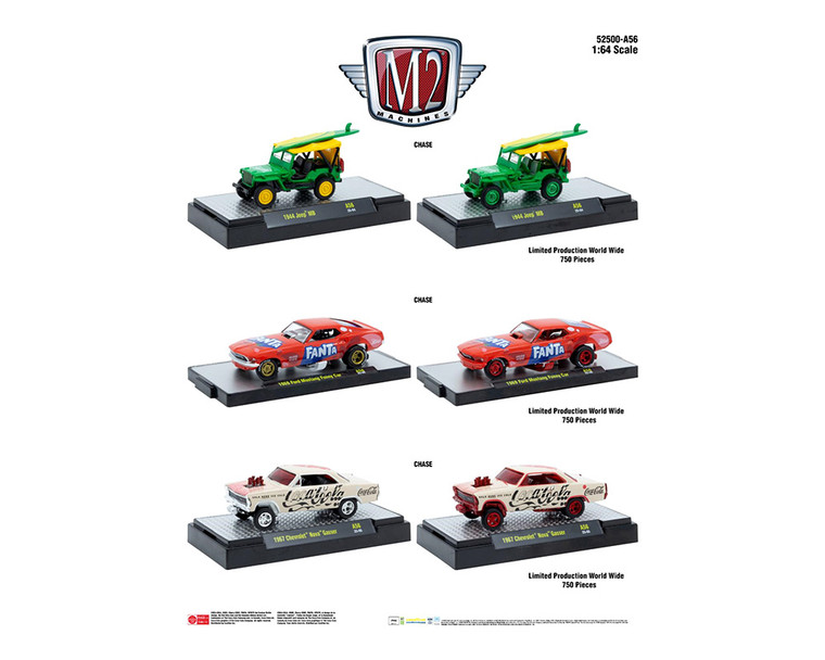 M2 Machines 1:64 Coca-cola 2025 Release A56 Assortment - Diecast