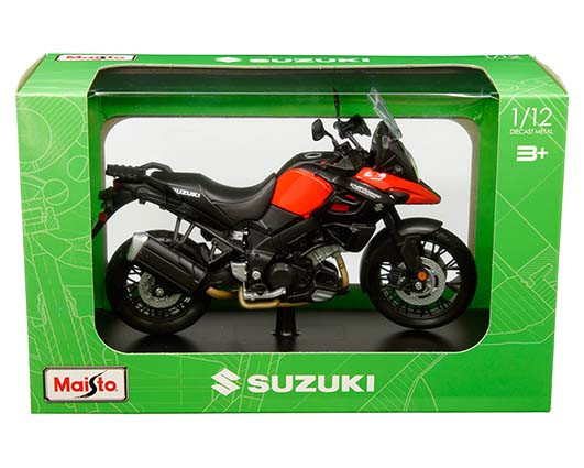 Maisto 1:12 Suzuki V-strom 1000 W/stand - Red - Motorcycles - Diecast
