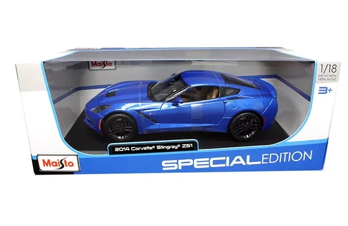 Maisto 1:18 2014 Chevrolet Corvette Stingray Z51 - Blue-special Edition - Diecast