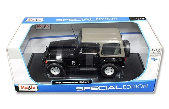 Maisto 1:18 Special Edition - Jeep Wrangler Sahara Black - Diecast