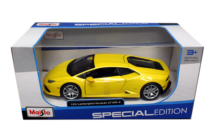 Maisto 1:24 2015 Lamborghini Hurancan Lp-610-4 - Yellow - Special Edition - Diecast