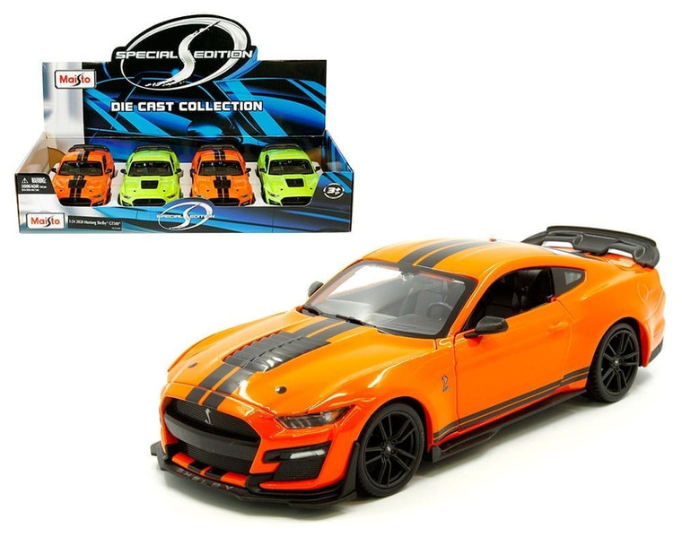 Maisto 1:24 2020 Ford Mustang Gt500 - Special Edition - Display Tray Set Of 4 - Diecast