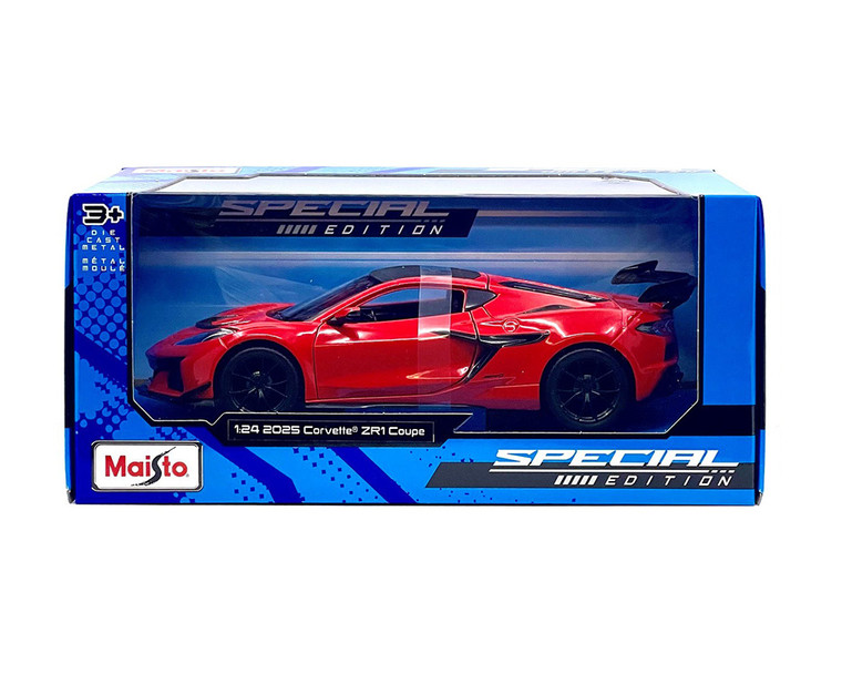 Maisto 1:24 2025 Chevrolet Corvette Zr1 - Red - Special Edition - Diecast